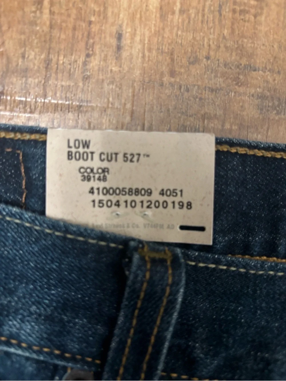 Men’s Levi’s denim Jean Low Bootcut 527  36 x 34 new with tag dark wash